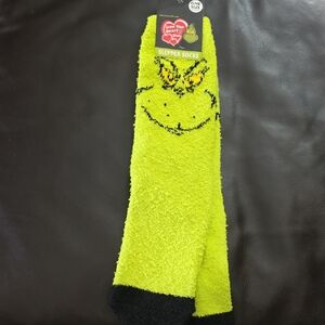 Green Grinch Slipper Socks
